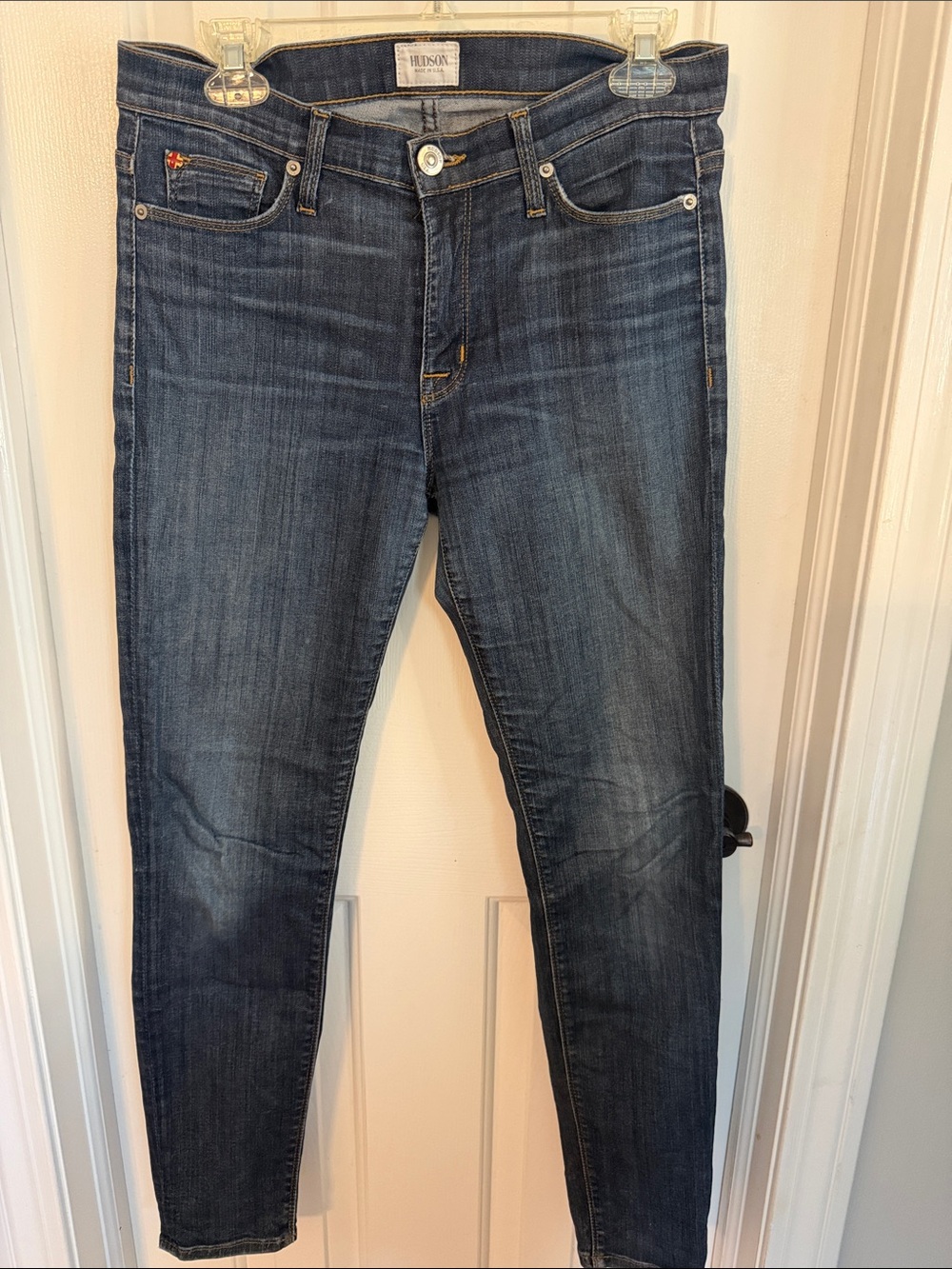 Hudson Jeans Nico Super Skinny Midrise Women's Skinny Stretch Dark Indigo